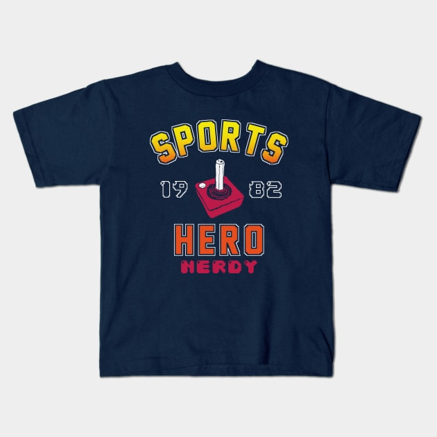 HERO NERDY CHAMP Kids T-Shirt by ALFBOCREATIVE